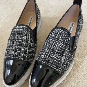 Karl Lagerfeld sneaker women. Black & white color. US Size 7.5 M